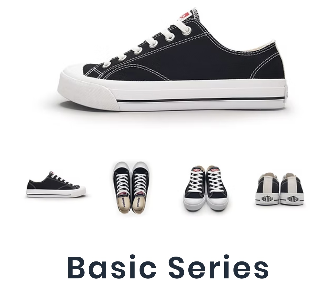 VENTELA BASIC LOW BLACK WHITE