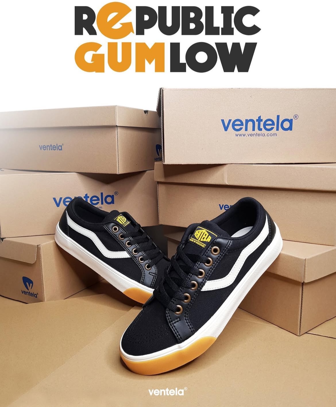 VENTELA REPUBLIC GUM LOW BLACK GUM
