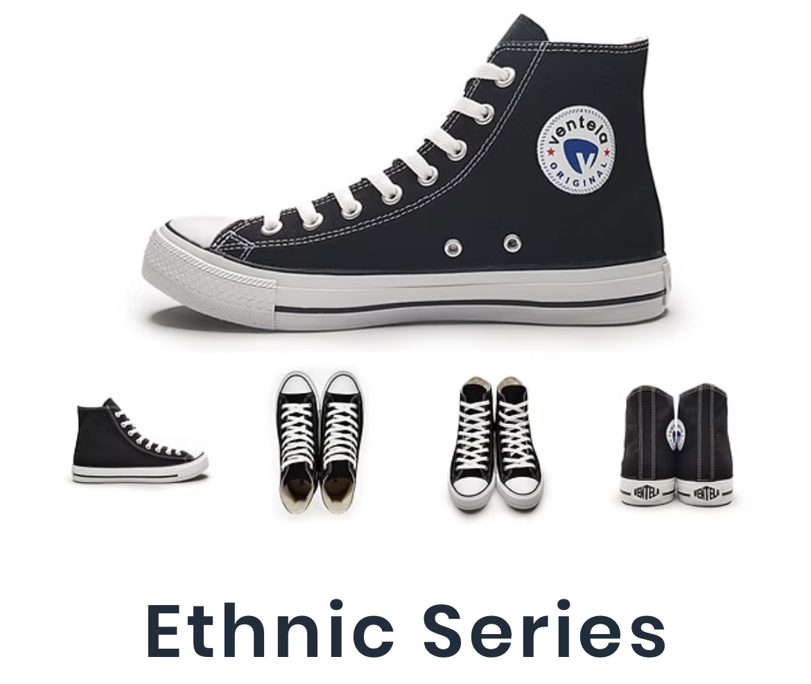 VENTELA ETHNIC HIGH BLACK WHITE