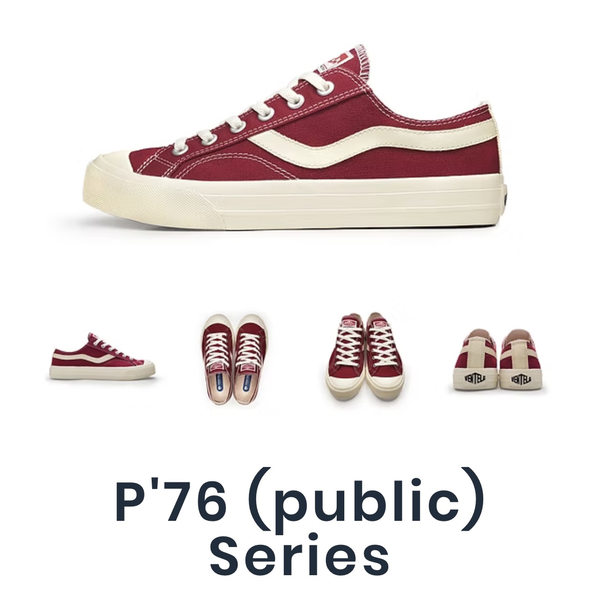 Ventela Public low maroon